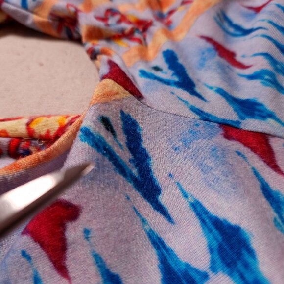 Soft Surroundings Tunic Top Womens M Floral Embroidered Boho 3/4 Sleeve Colorful - Picture 9 of 14